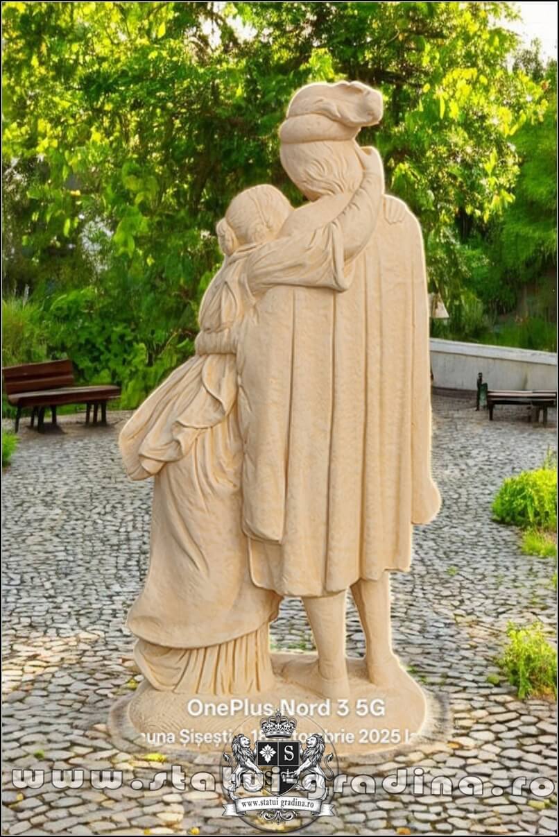 Statuetă Romeo și Julieta, galben patinat, model S55. (4)