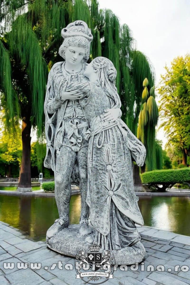 Statuetă Romeo și Julieta, gri patinat, model S55. (1)