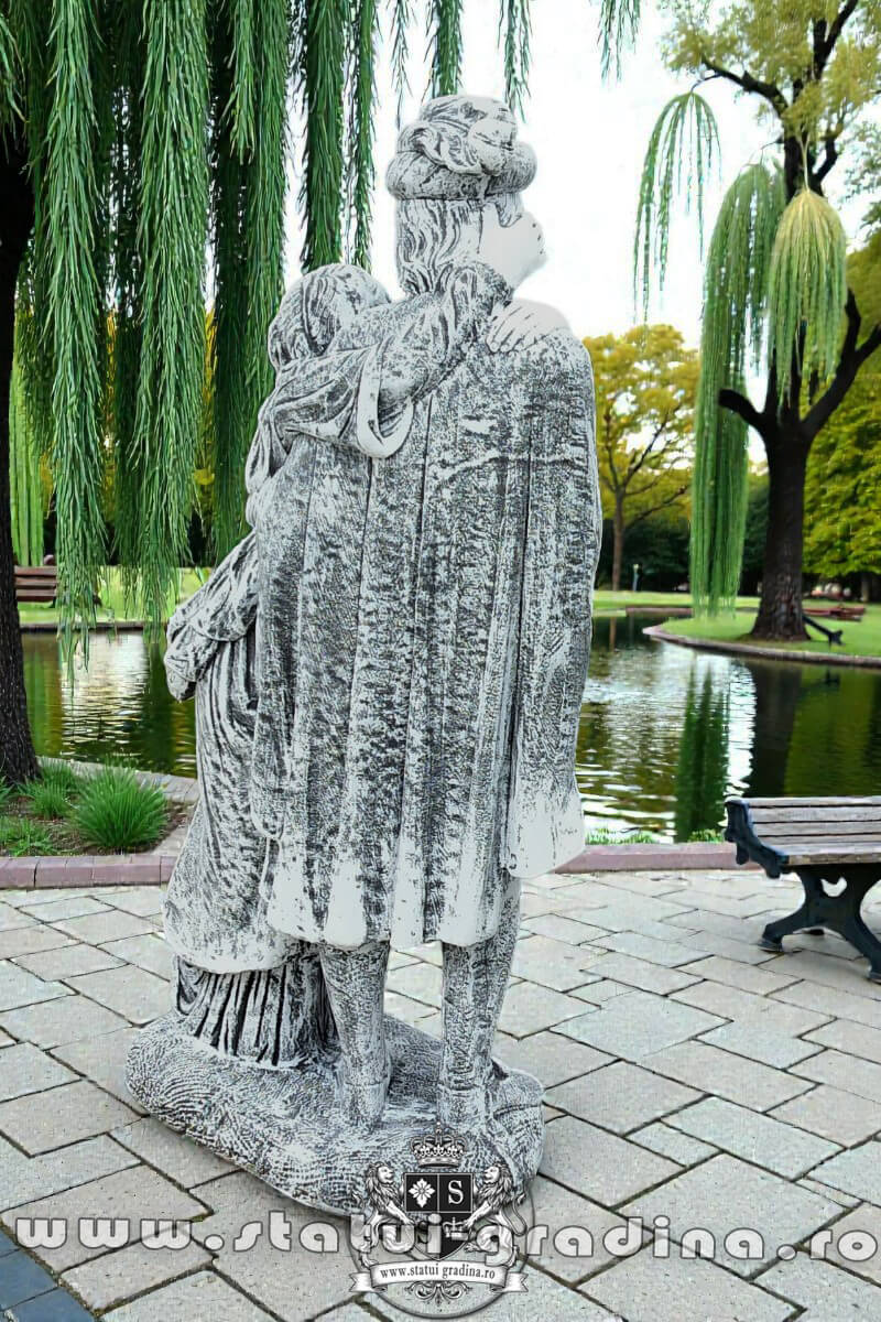 Statuetă Romeo și Julieta, gri patinat, model S55. (3)