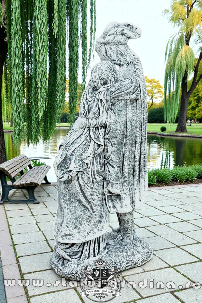 Statuetă Romeo și Julieta, gri patinat, model S55. (4)