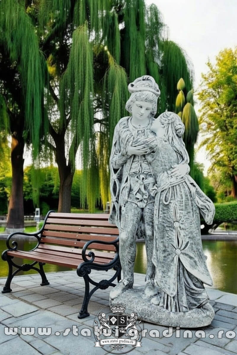 Statuetă Romeo și Julieta, gri patinat, model S55. (5)