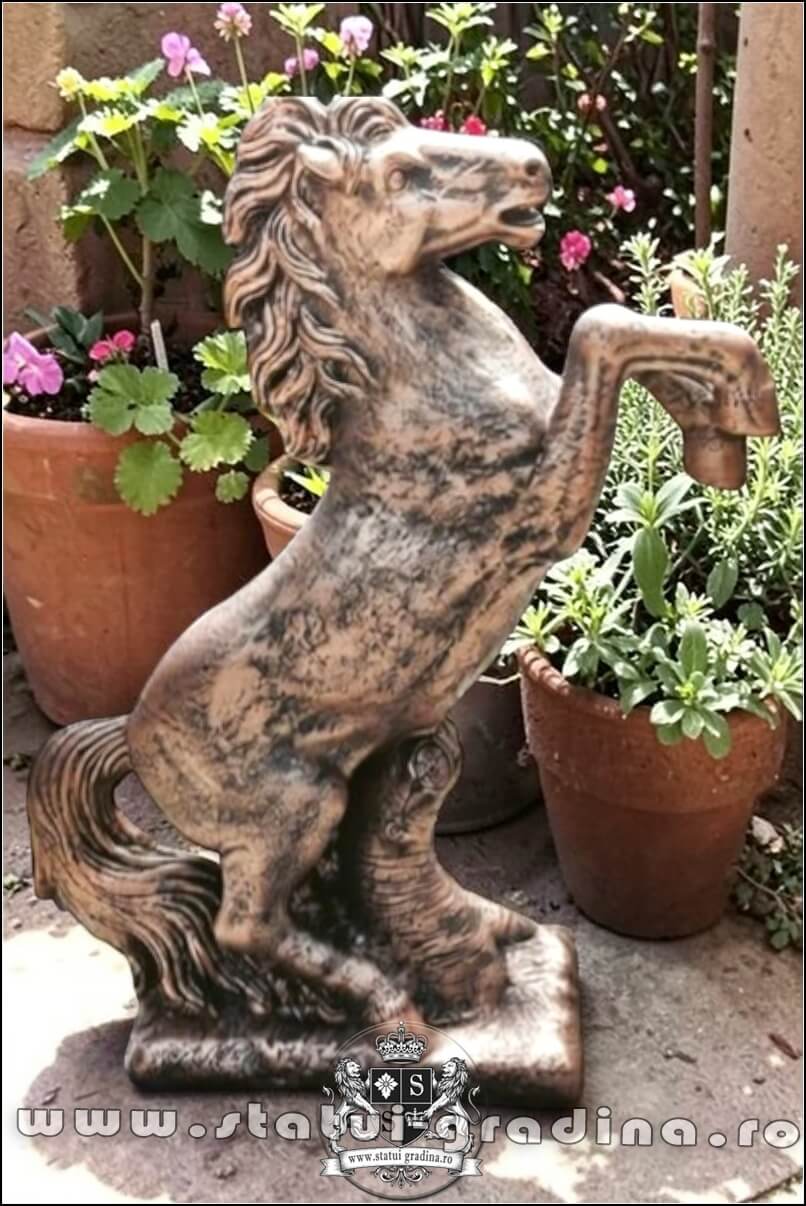 Statuetă căluț mare, arămiu patinat, model S37. (1) (1)