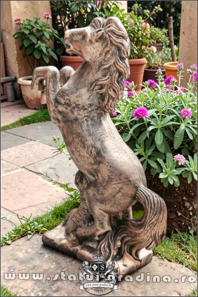 Statuetă căluț mare, arămiu patinat, model S37. (4)