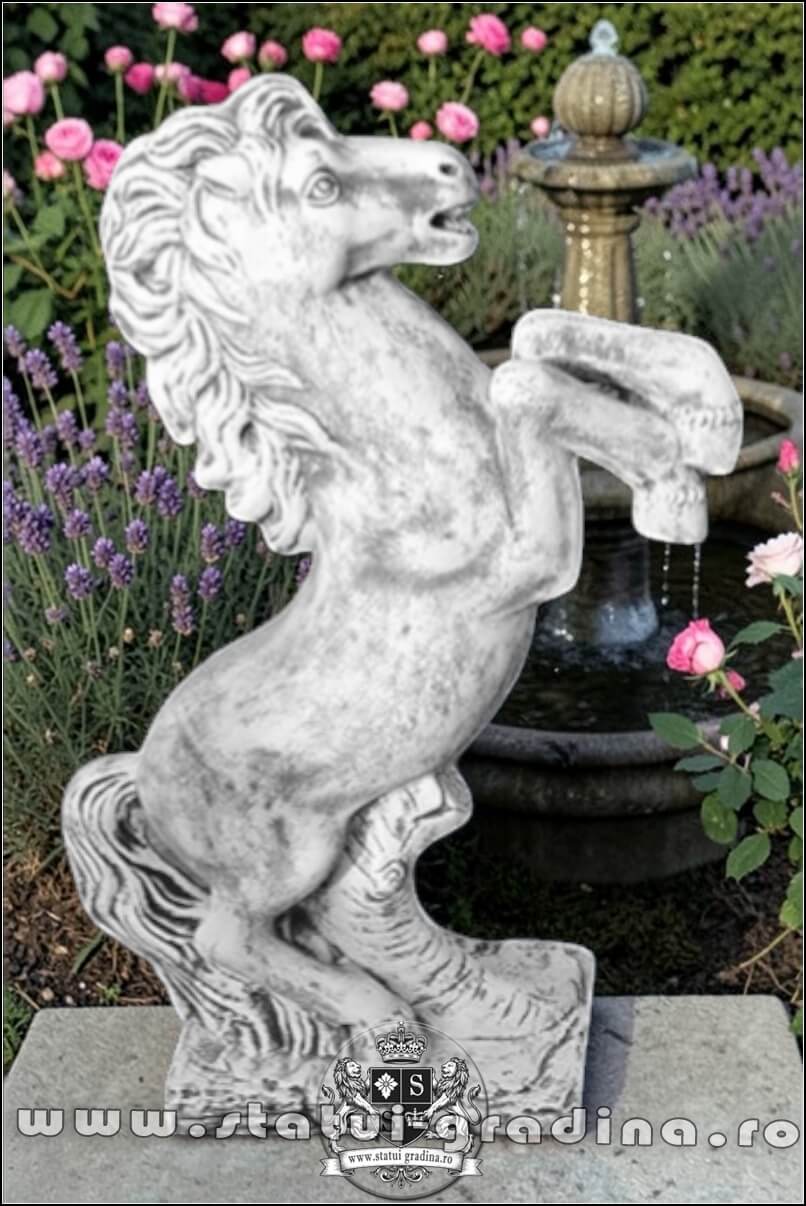 Statuetă căluț mic, gri patinat, model S37. (1)