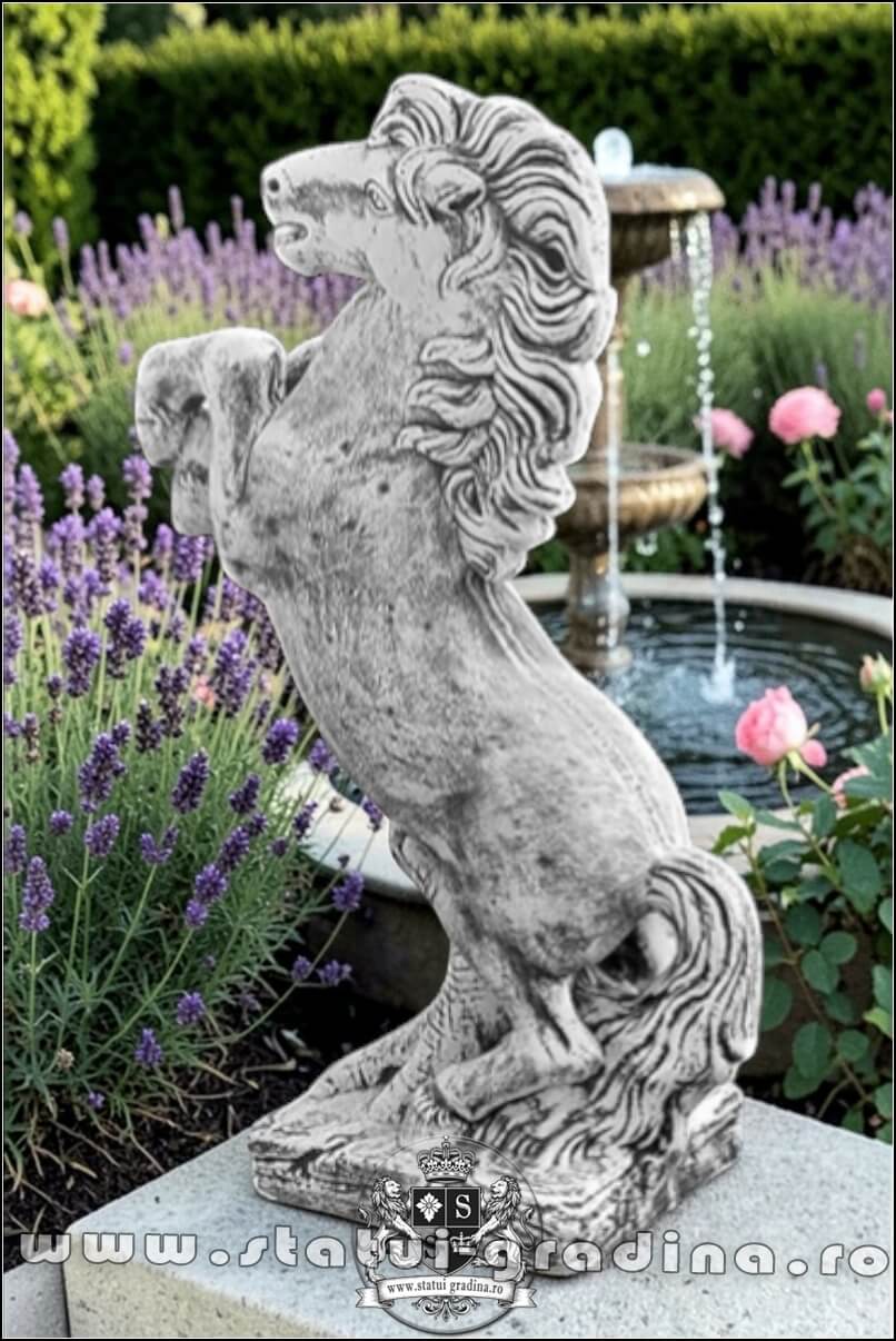 Statuetă căluț mic, gri patinat, model S37. (2)