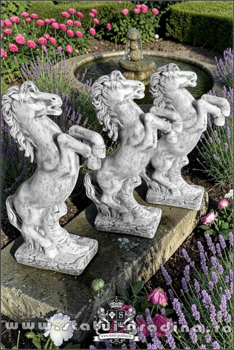 Statuetă căluț mic, gri patinat, model S37. (3)