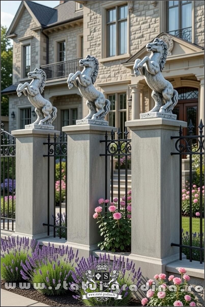 Statuetă căluț mic, gri patinat, model S37. (5)