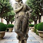 Statuetă domnița cu coroniță, auriu patinat, model S44.