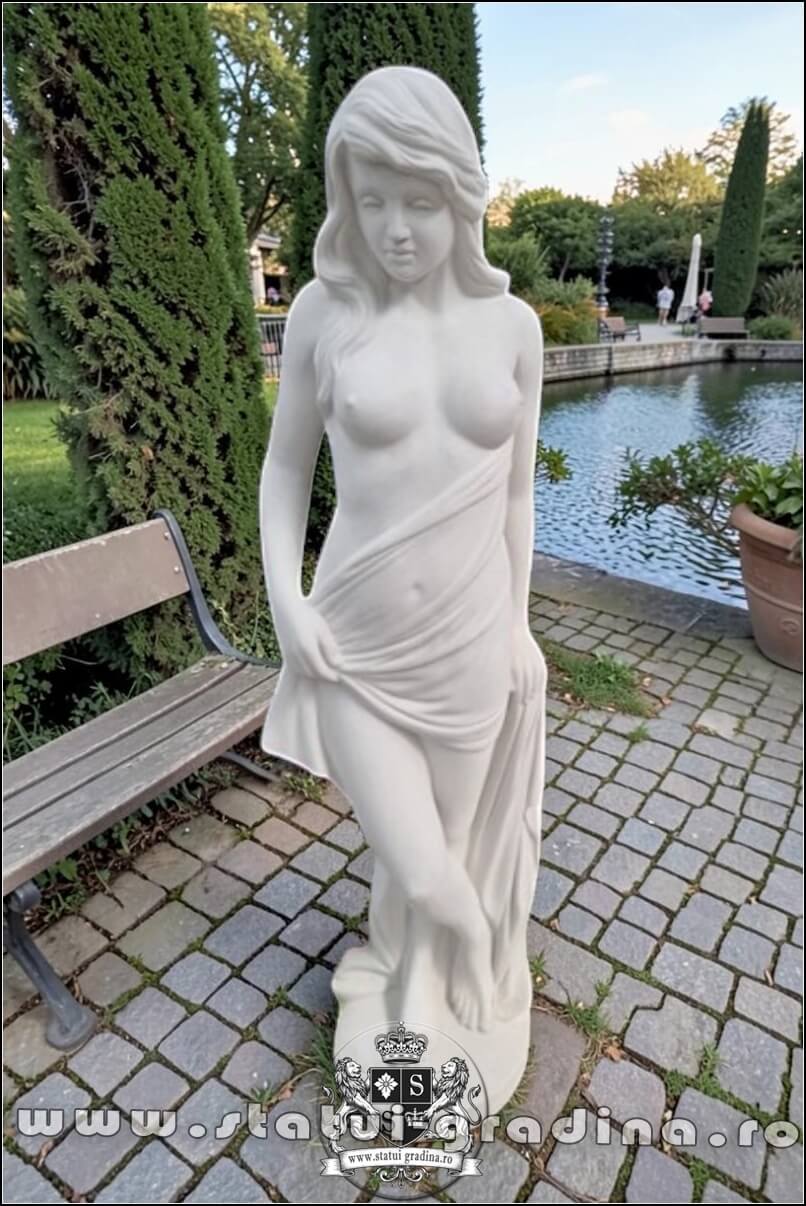 Statuetă domnița erotică, alb marmorat, model S30. (1)