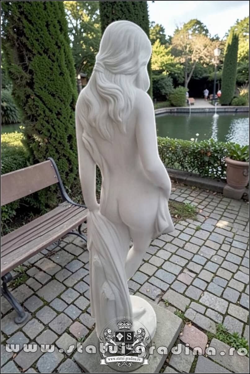 Statuetă domnița erotică, alb marmorat, model S30. (2)