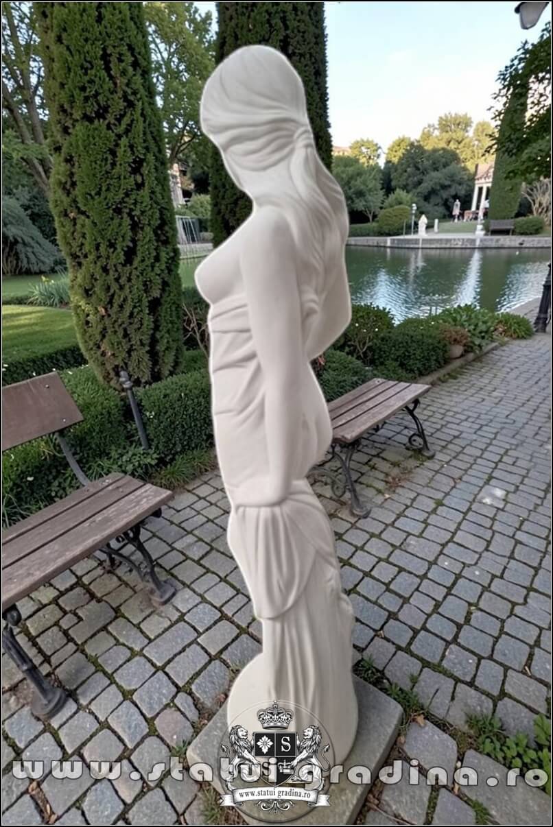 Statuetă domnița erotică, alb marmorat, model S30. (4)