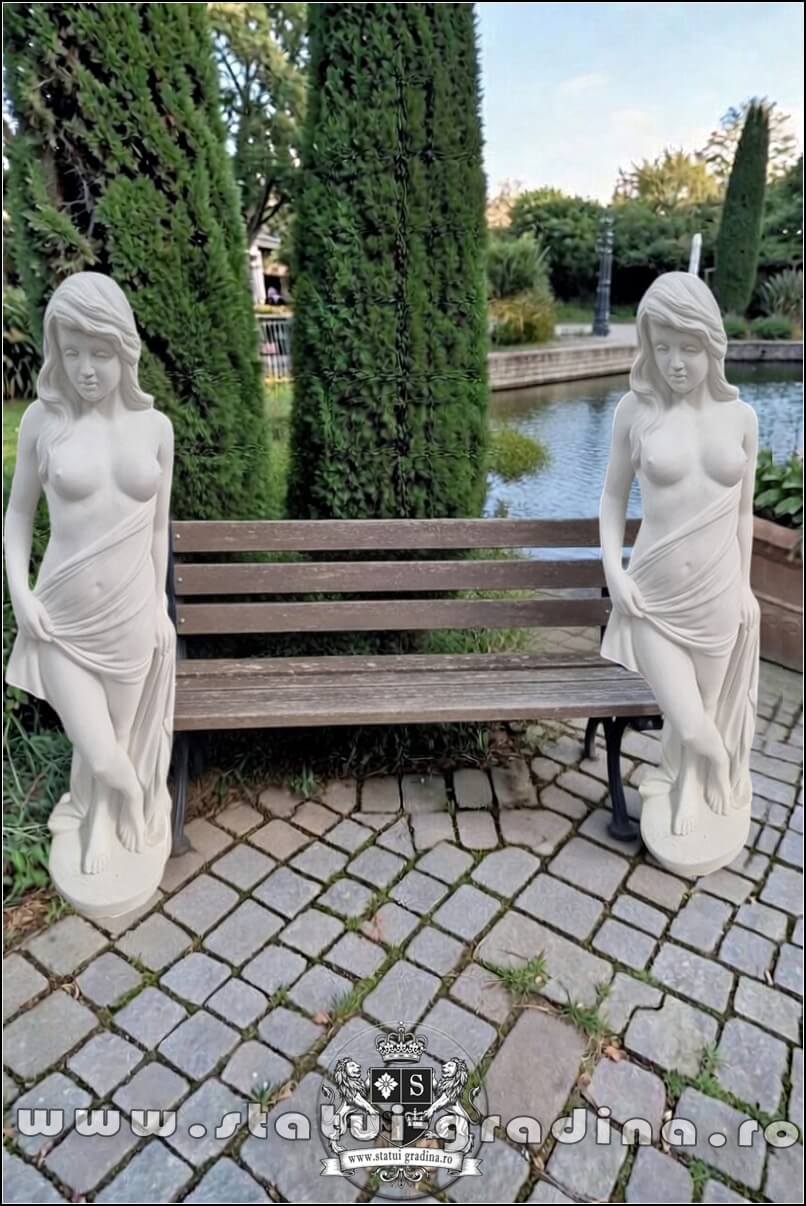 Statuetă domnița erotică, alb marmorat, model S30. (5)