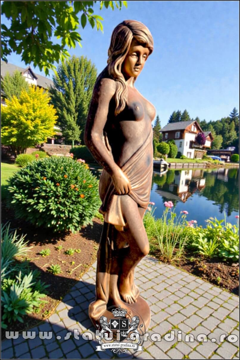 Statuetă domnița erotică, arămiu patinat, model S30. (2)