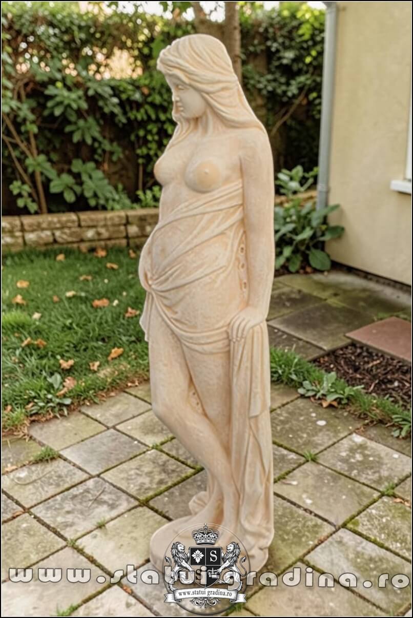 Statuetă domnița erotică, galben patinat, model S30. (3)