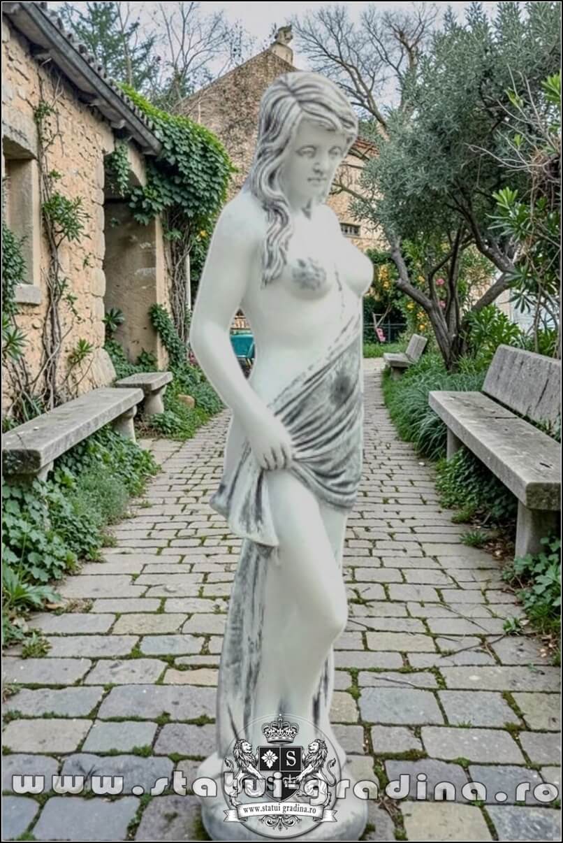 Statuetă domnița erotică, gri patinat, model S30. (1)