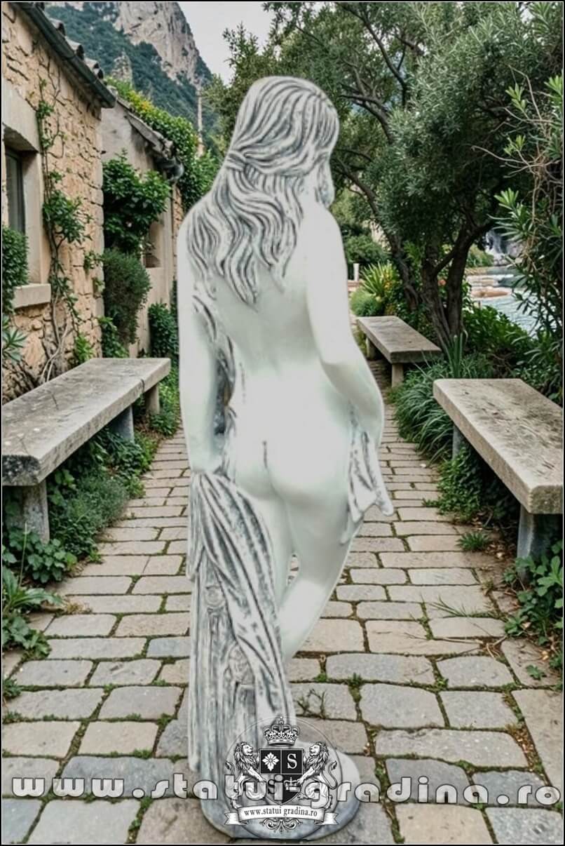 Statuetă domnița erotică, gri patinat, model S30. (3)