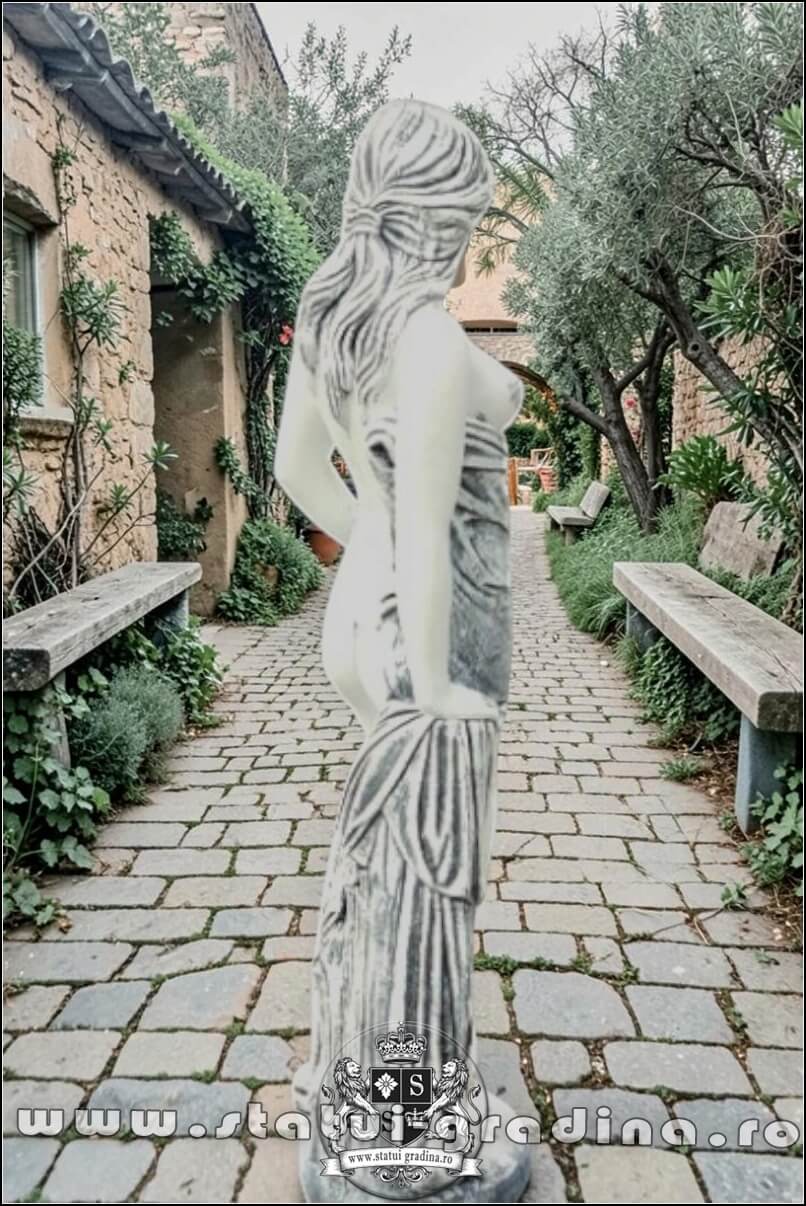 Statuetă domnița erotică, gri patinat, model S30. (4)