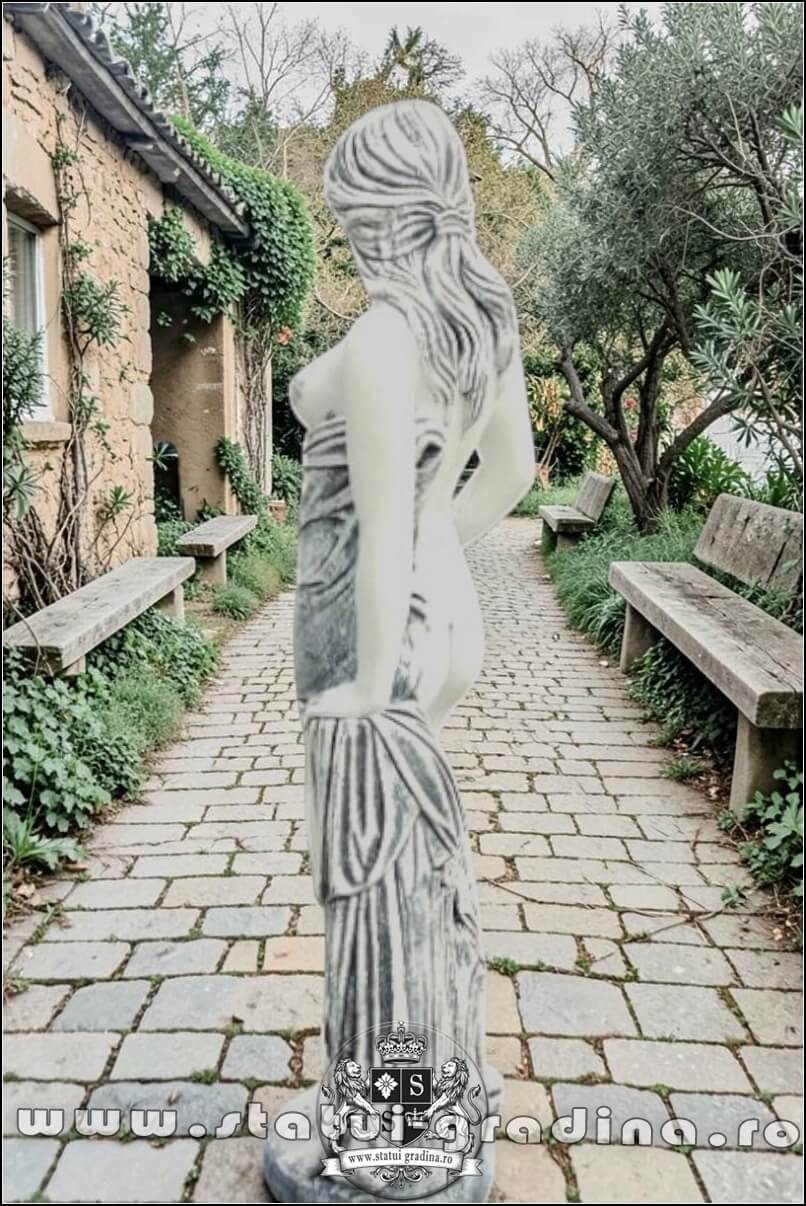 Statuetă domnița erotică, gri patinat, model S30. (5)