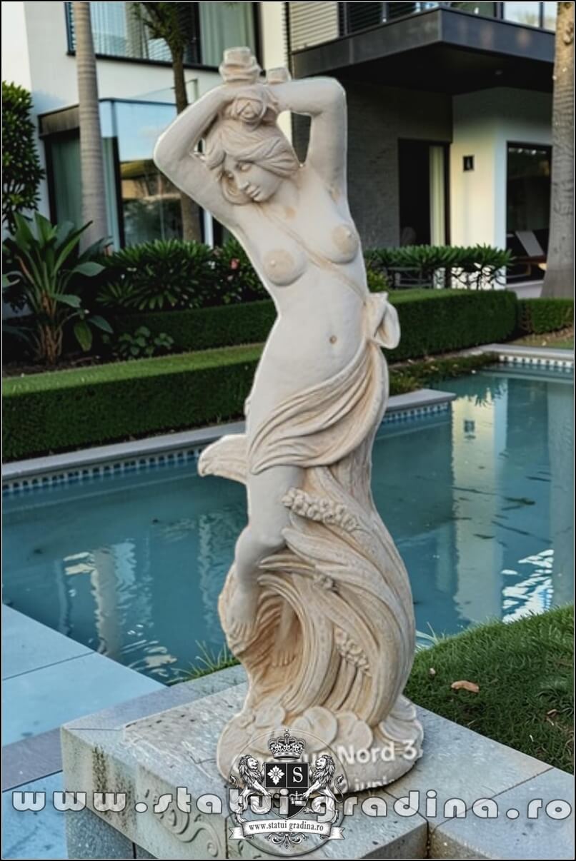 Statuetă fata erotică, galben patinat, model S26. (1)