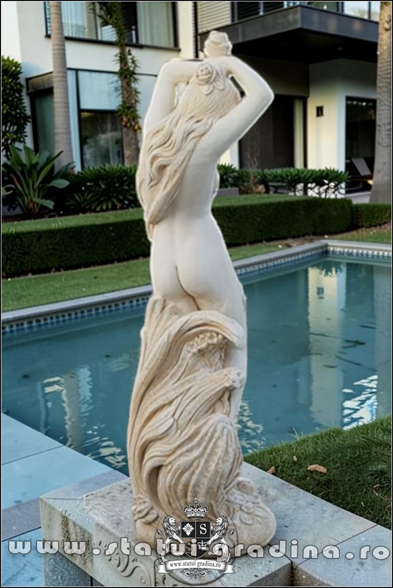 Statuetă fata erotică, galben patinat, model S26. (3)