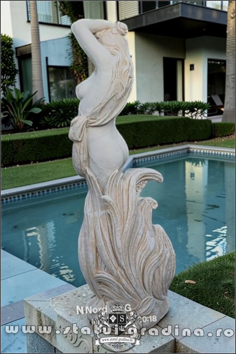 Statuetă fata erotică, galben patinat, model S26. (4)