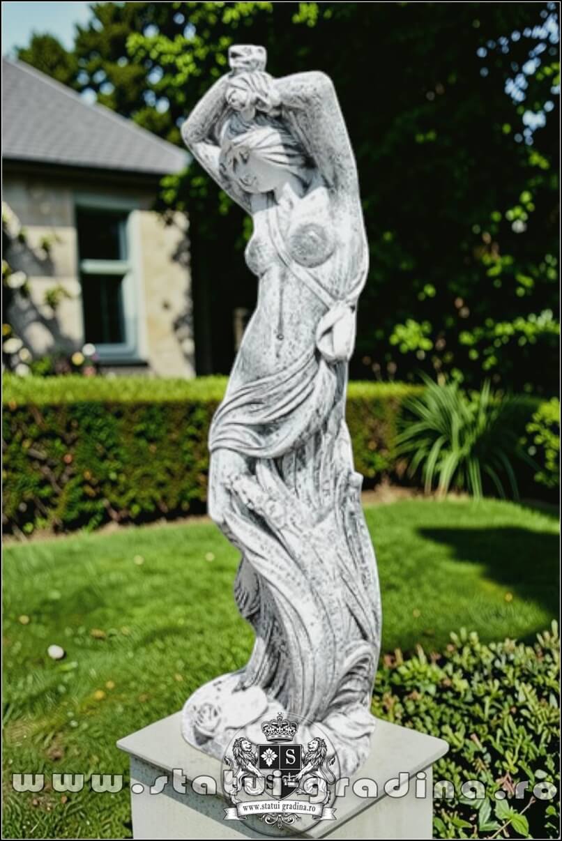 Statuetă fata erotică, gri patinat, model S26. (3)
