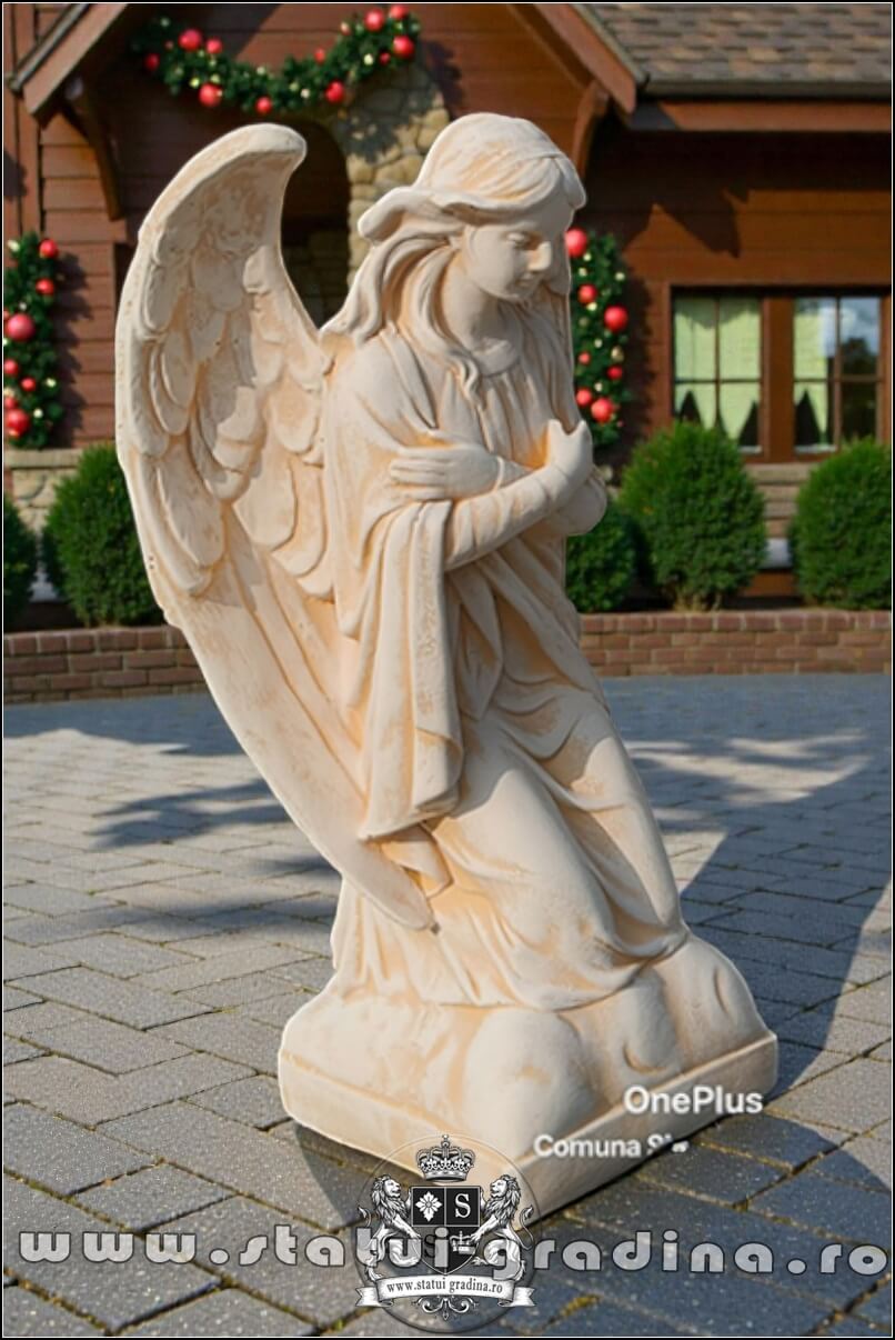 Statuetă îngeraș, galben patinat, model S59. (2)