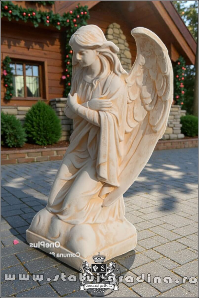 Statuetă îngeraș, galben patinat, model S59. (3)