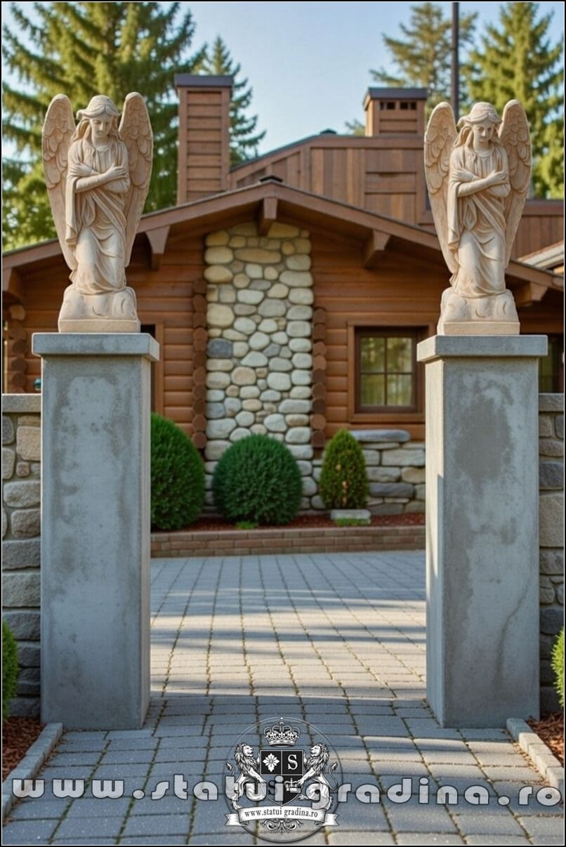 Statuetă îngeraș, galben patinat, model S59. (5)