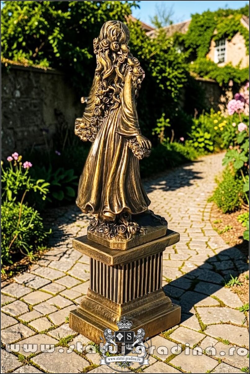 Statuetă zeiţa Flora, auriu patinat, model S5. (4)