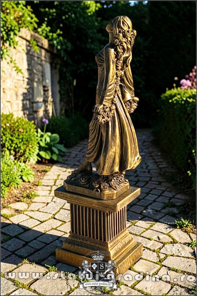 Statuetă zeiţa Flora, auriu patinat, model S5. (5)