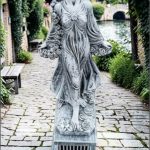 Statuetă zeiţa Flora, gri patinat, model S5.