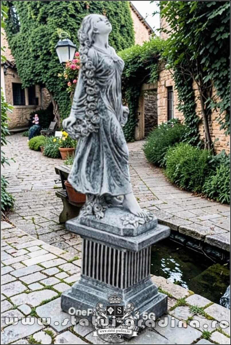 Statuetă zeiţa Flora, galben patinat, model S5. (2)