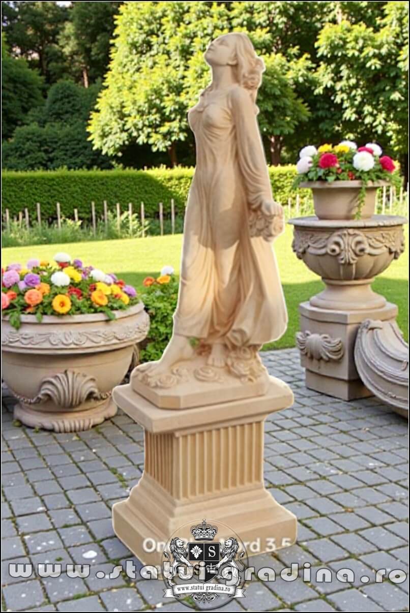Statuetă zeiţa Flora, galben patinat, model S5. (3)