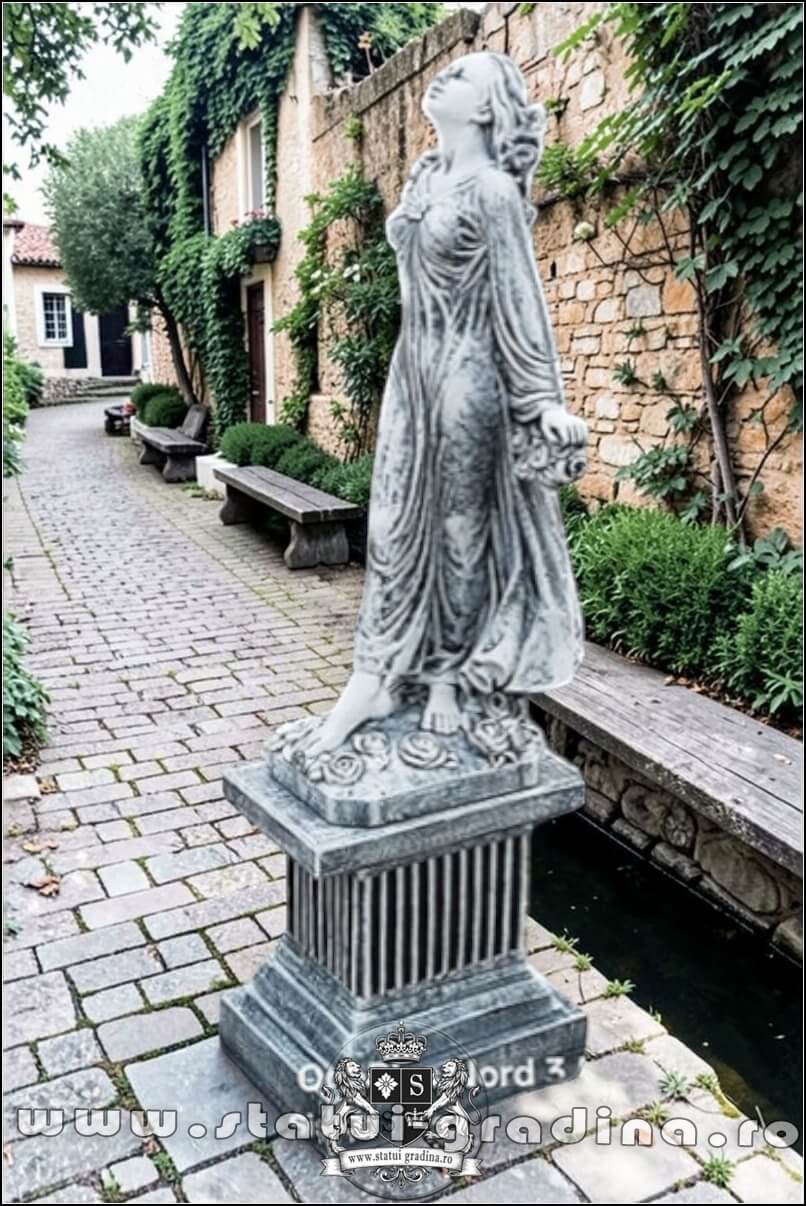 Statuetă zeiţa Flora, galben patinat, model S5. (3)