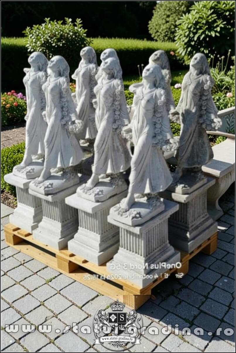 Statuetă zeiţa Flora, galben patinat, model S5. (5)