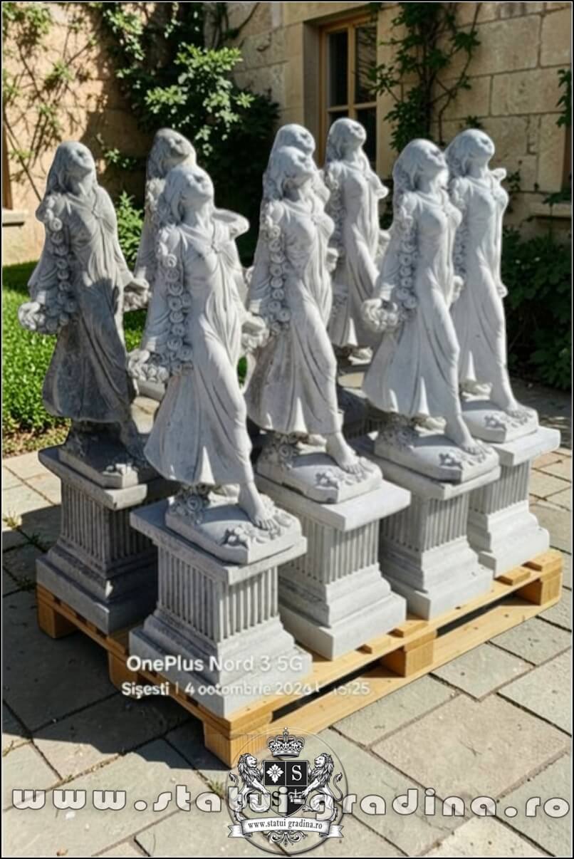 Statuetă zeiţa Flora, galben patinat, model S5. (5)