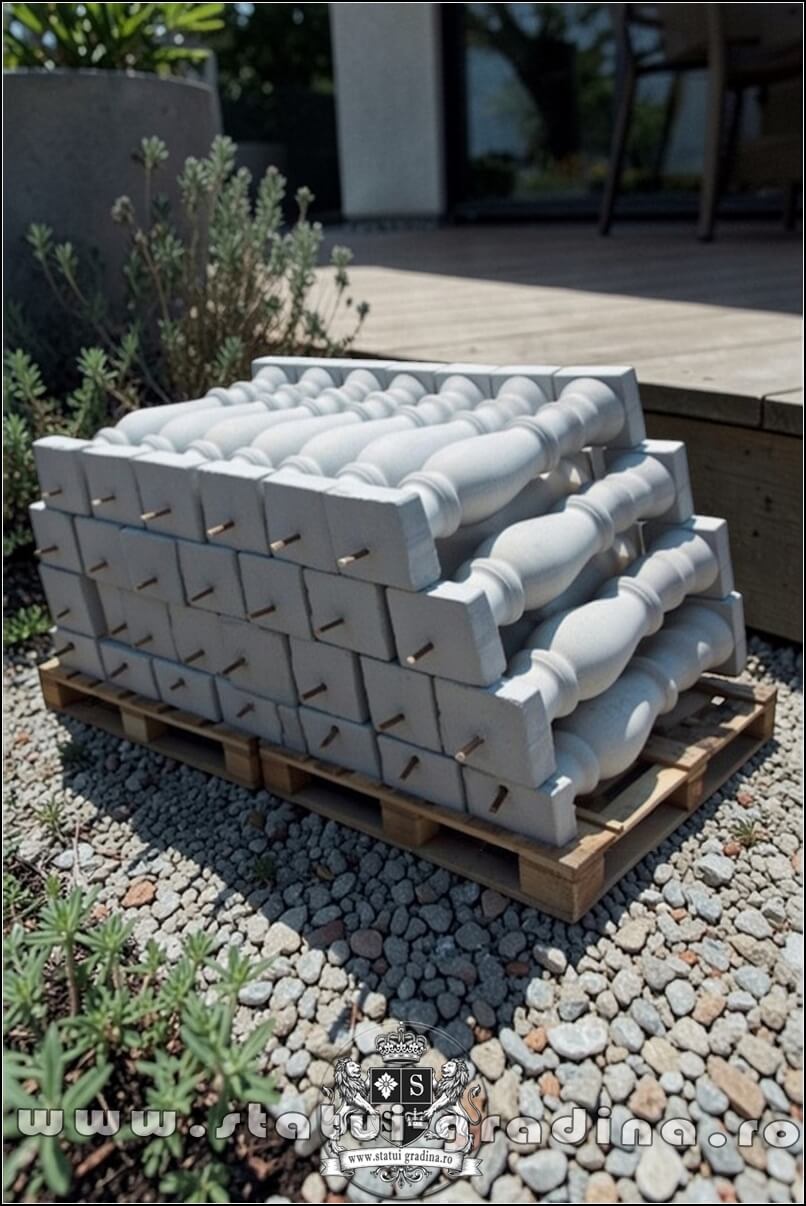 Stâlpișori, baluștri, popici, mosoare, din beton, model B1. (1)