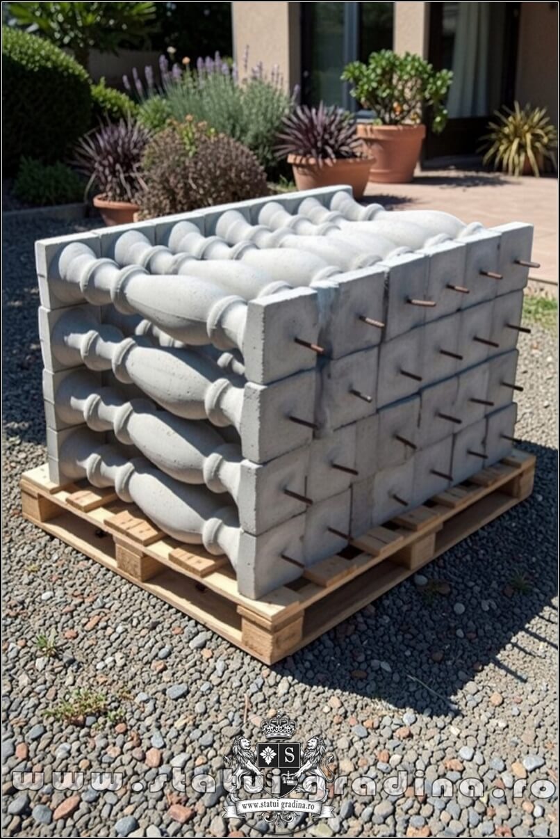 Stâlpișori, baluștri, popici, mosoare, din beton, model B1. (2)