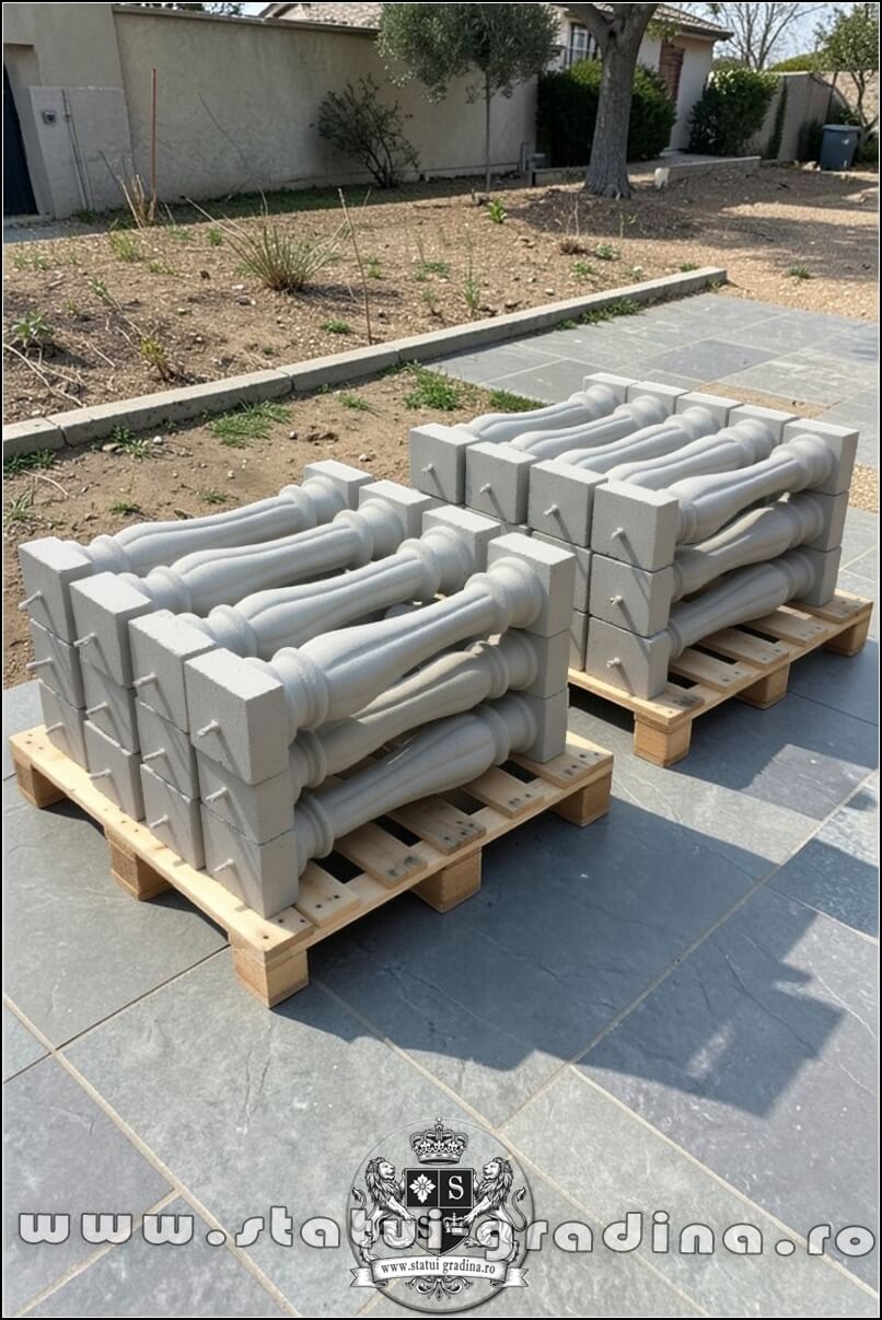 Stâlpișori, baluștri, popici, mosoare, din beton, model B13. (3)