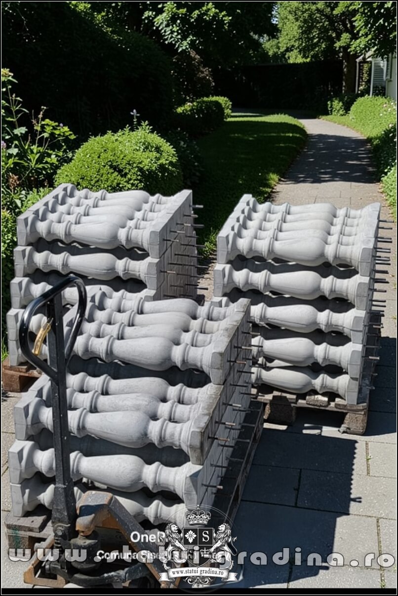 Stâlpișori, baluștri, popici, mosoare, din beton, model B2. (1)