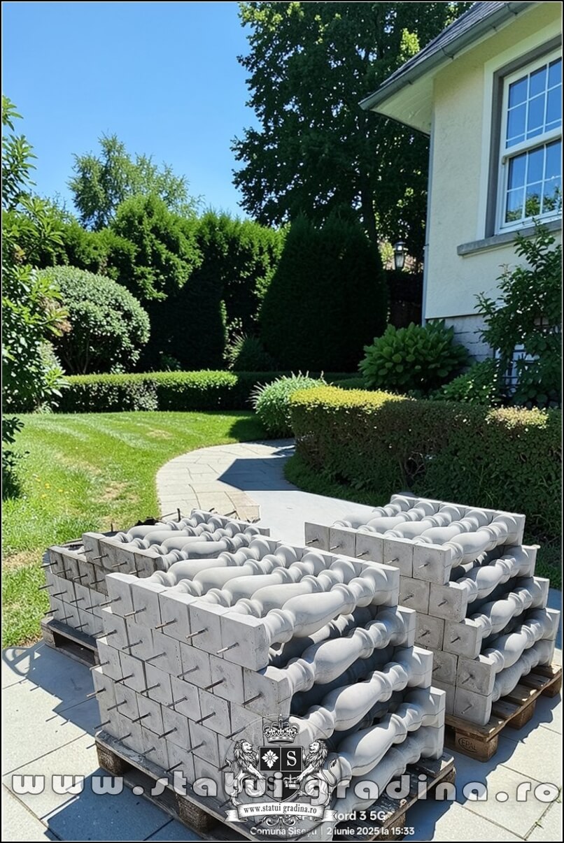 Stâlpișori, baluștri, popici, mosoare, din beton, model B2. (4)