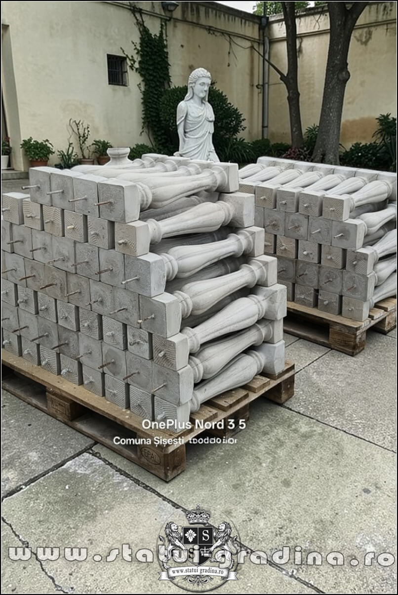 Stâlpișori, baluștri, popici, mosoare, din beton, model B3. (3)