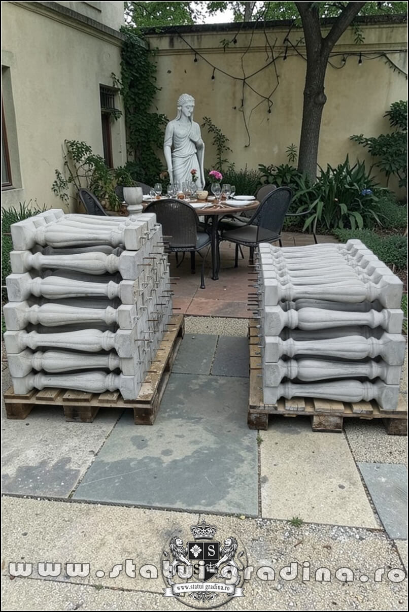 Stâlpișori, baluștri, popici, mosoare, din beton, model B3. (4)