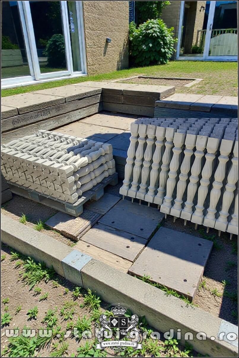 Stâlpișori, baluștri, popici, mosoare, din beton, model B4. (2)