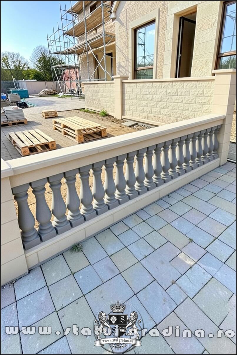 Stâlpișori, baluștri, popici, mosoare, din beton, model B8. (1)