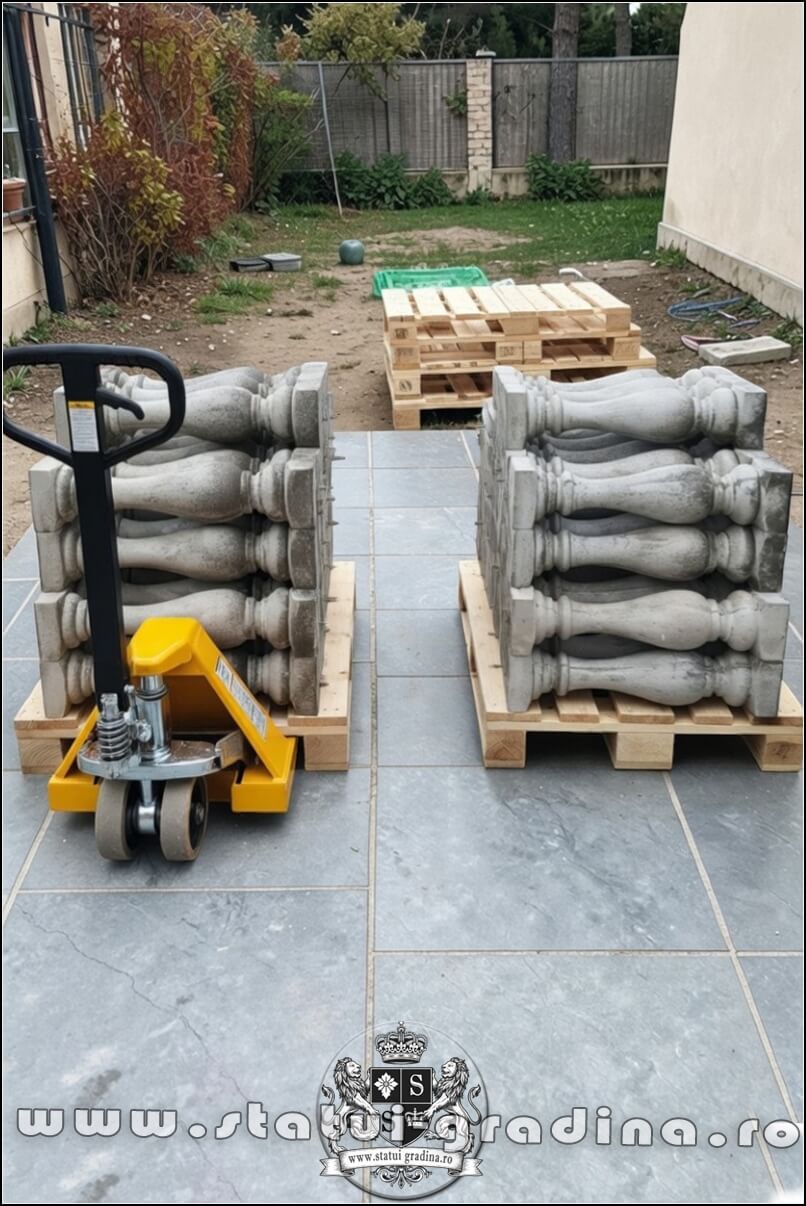 Stâlpișori, baluștri, popici, mosoare, din beton, model B9. (3)