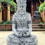 Statuetă Buddha Kwan Yin, gri antichizat, model S8.
