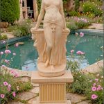 Statuetă Mata Hari cu stativ, galben, model S28-S108.
