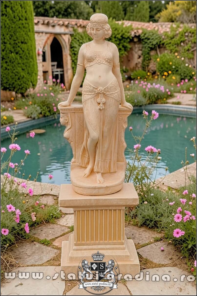Statuetă Mata Hari cu stativ, galben, model S28-S108. (1)